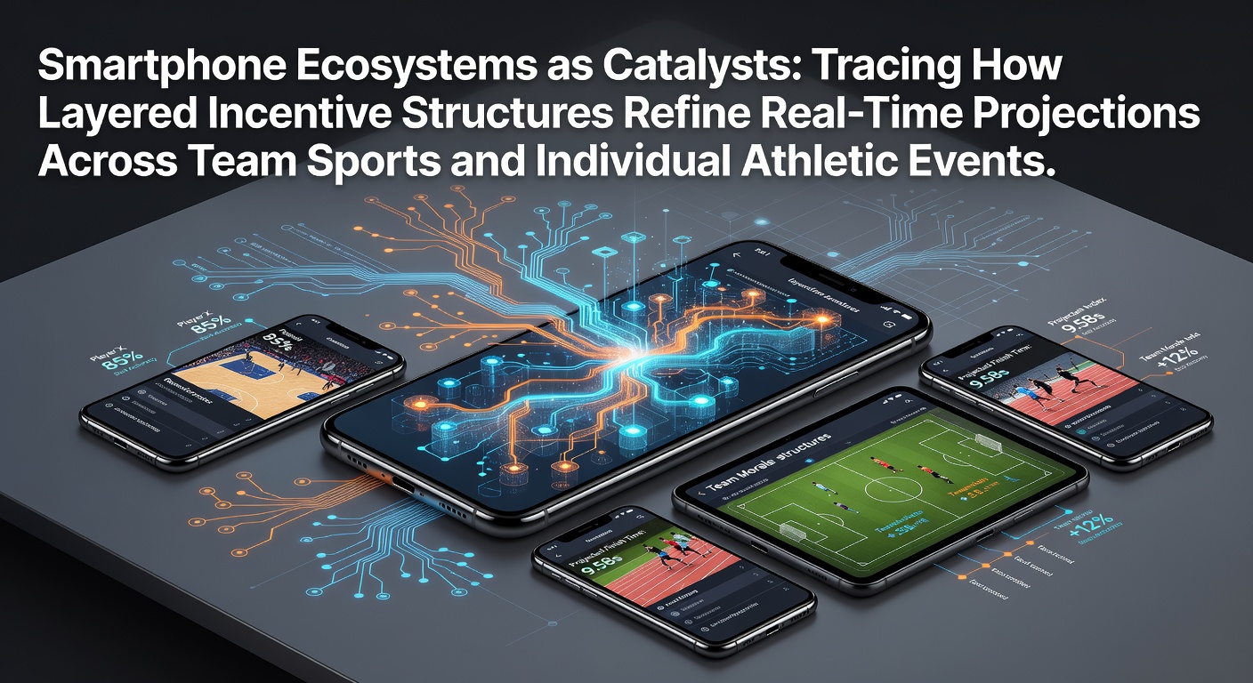 Smartphone-Apps mit integrierten Belohnungssystemen zeigen Live-Daten zu Fußball- und Tennis-Events auf einem mobilen Display